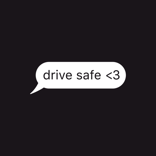 Autocollant miroir de texte Drive Safe