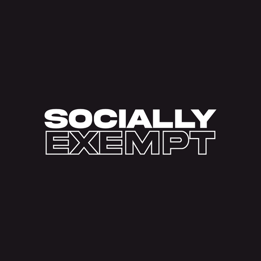 Socially Exempt Sticker