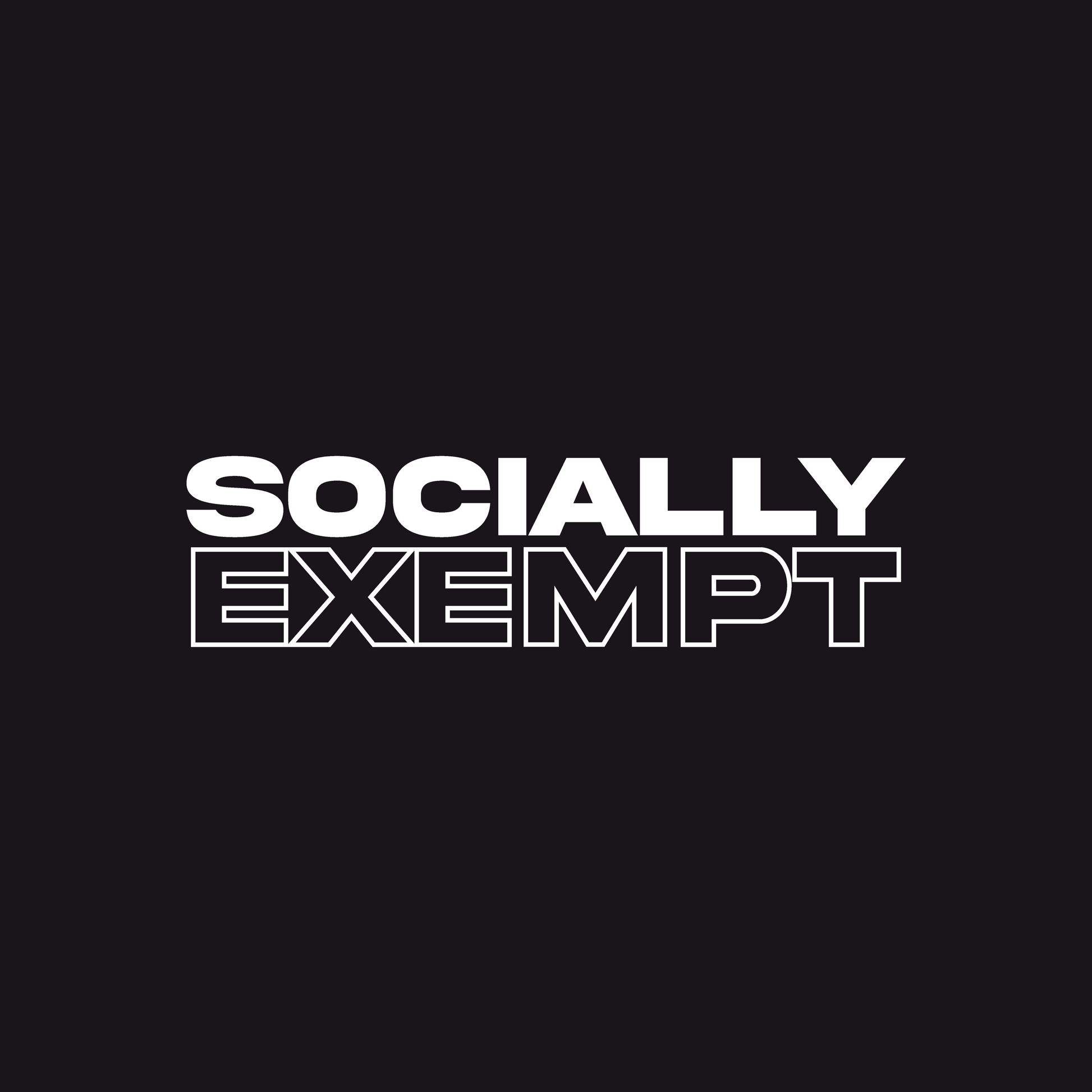 Socially Exempt Sticker
